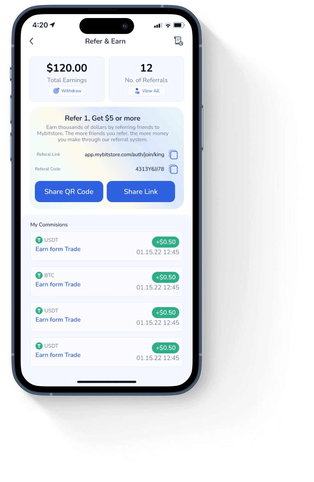 Image of the Affiliate mobile view